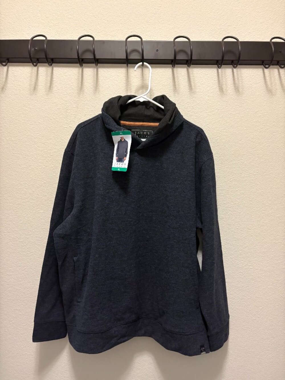 NEW Men's Jachs New York Wool Blend Pullover Hoodie - Blue - XL - $55 MSRP